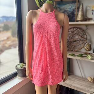 Victoria's Secret Neon Pink Lacie Lace Slip Chemise Lingerie Women's Medium Sexy